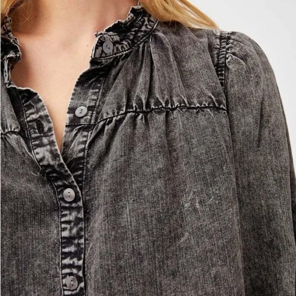 Camille Ruffle Neck Shirt - Picture 9 of 9